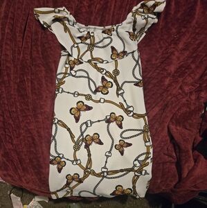 Chic Kids Dress with Butterfly Chain Design